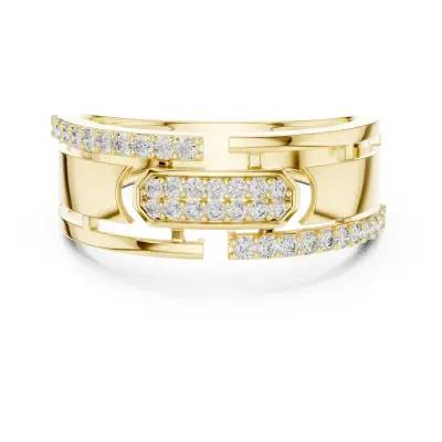 Poppy Round Diamond Band